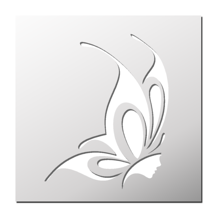 Pochoir Abstrait Papillon
