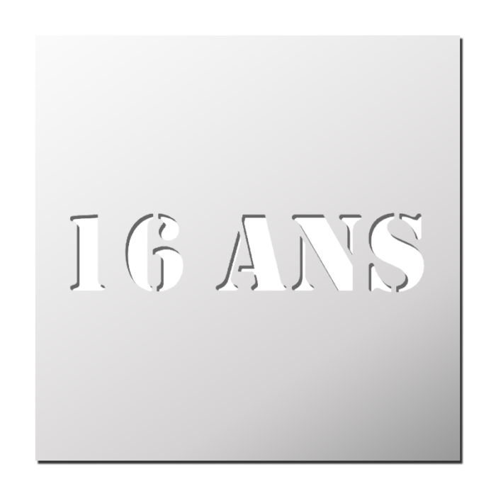 Pochoir Anniversaire 16 ANS