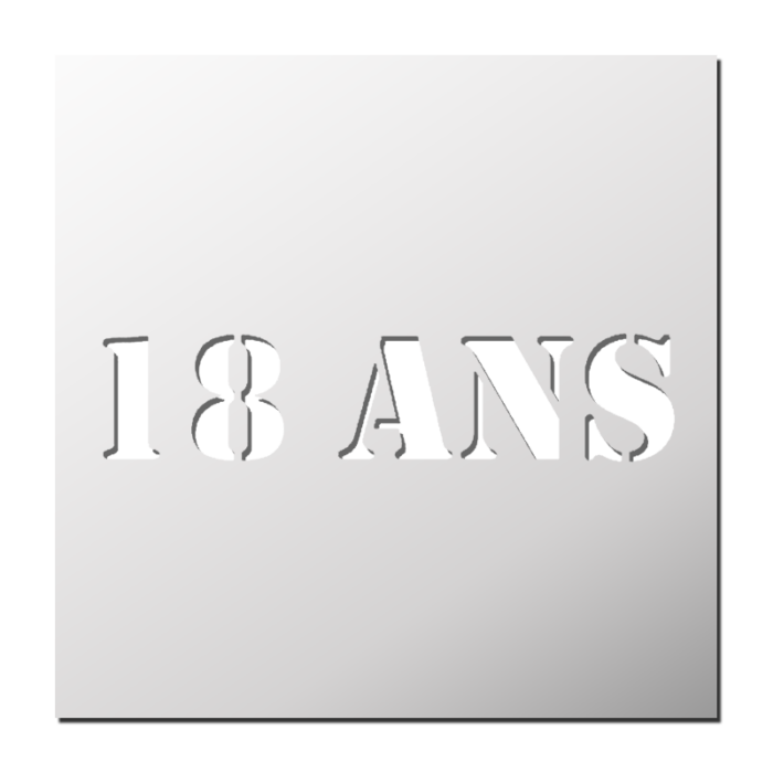 Pochoir Anniversaire 18 ANS