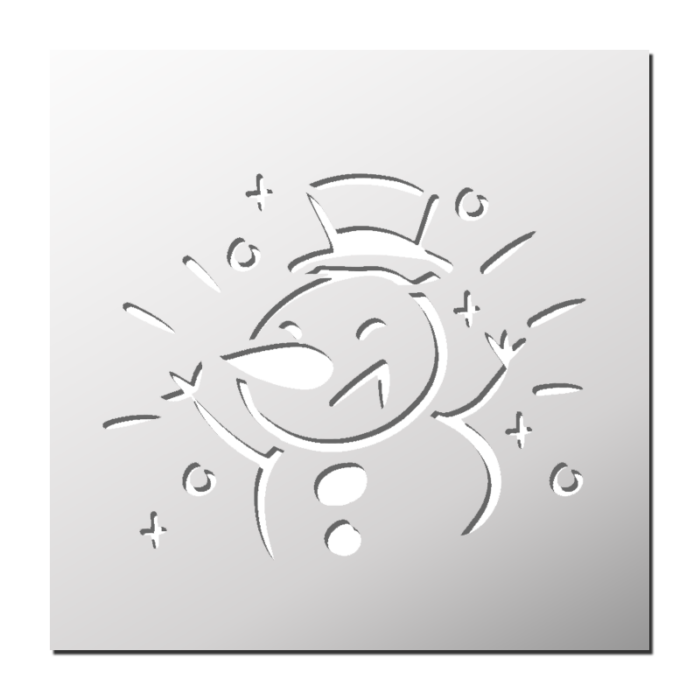 Pochoir Bonhomme de neige