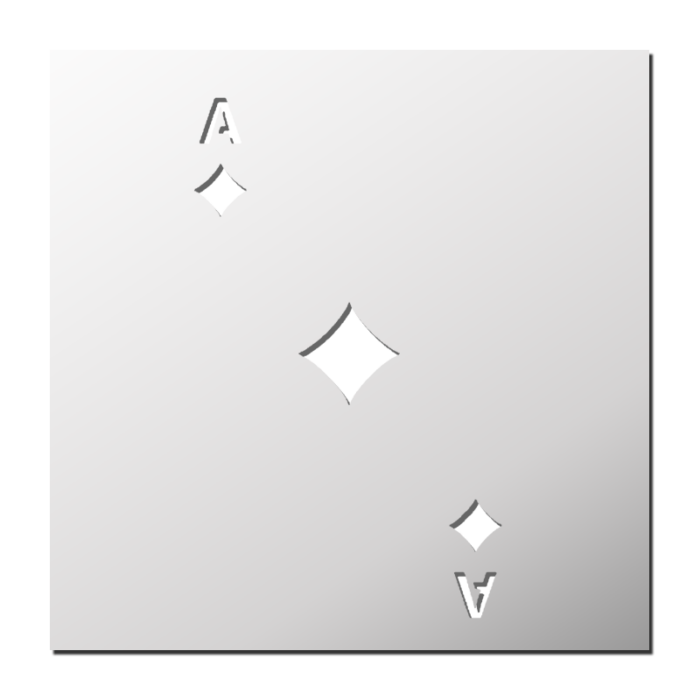 Pochoir Carte AS de carreau