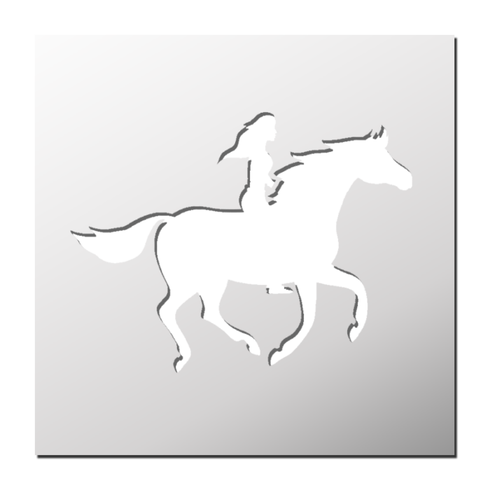 Pochoir Cavalière