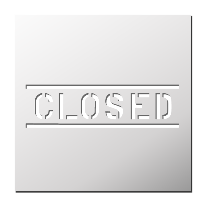 Pochoir CLOSED