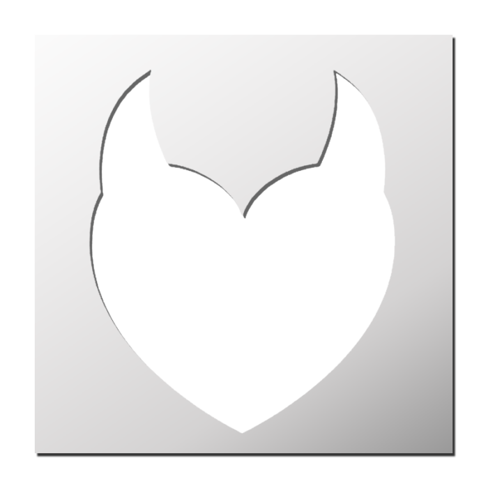 Pochoir Coeur diable