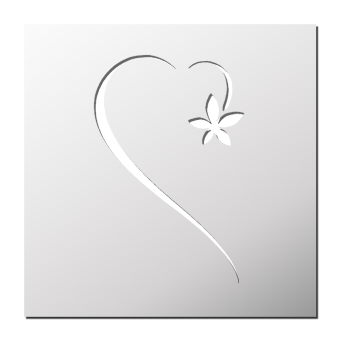 Pochoir Coeur Fleur