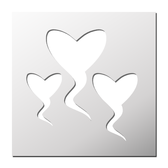 Pochoir Coeurs Spermatozoïdes