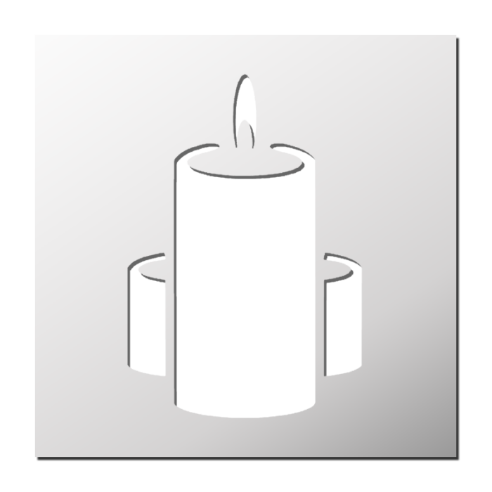 Pochoir Bougie