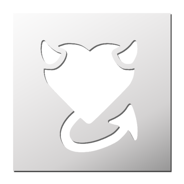 Pochoir Coeur Diable