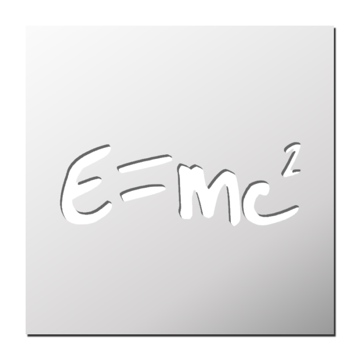 Pochoir E = mc²