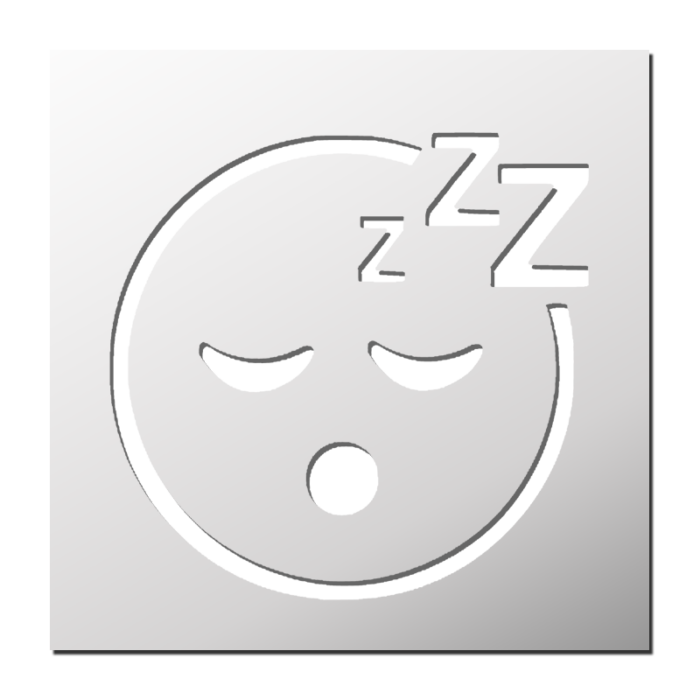 Pochoir Smiley Dormeur