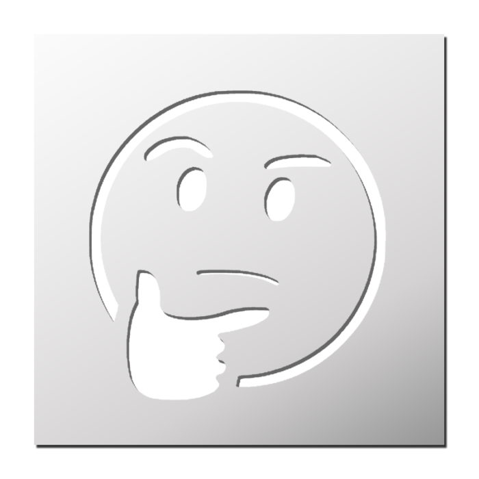 Pochoir Smiley Penseur