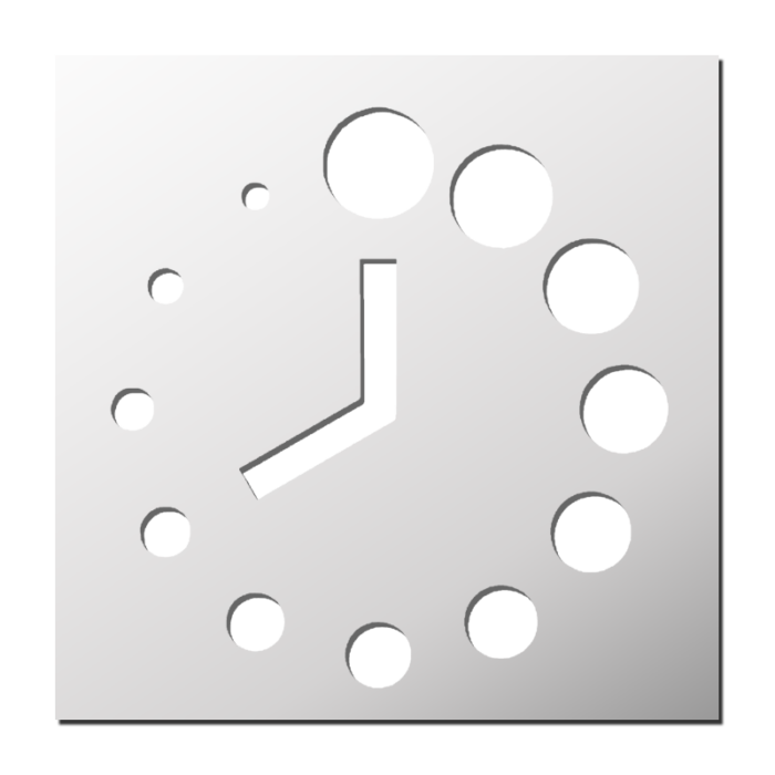 Pochoir Horloge