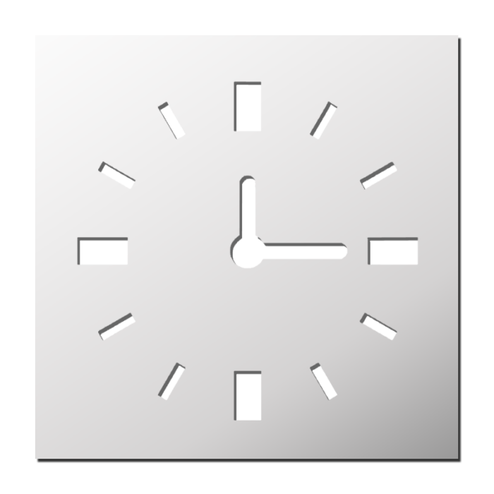 Pochoir Horloge