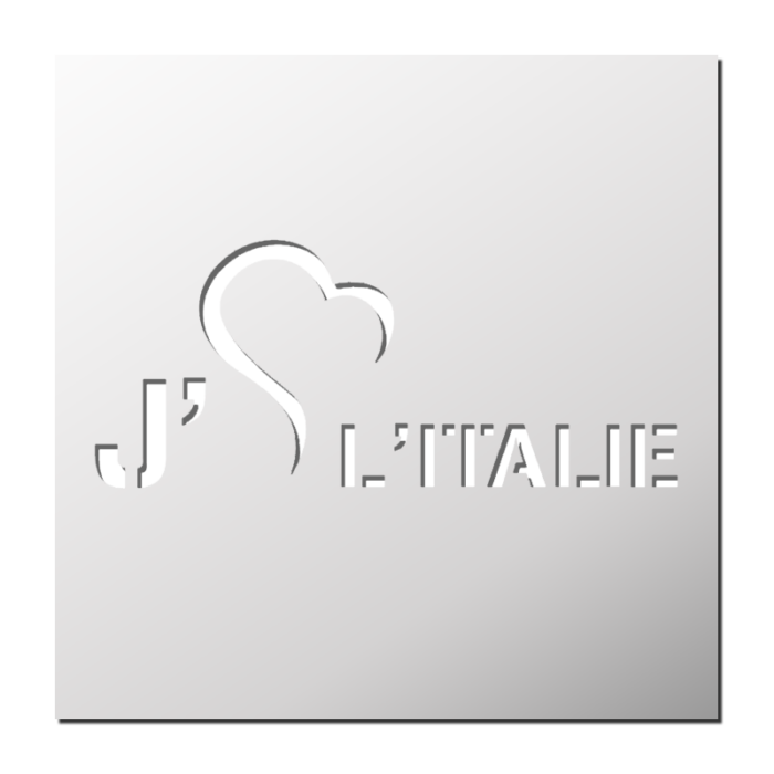 Pochoir J'aime L'ITALIE