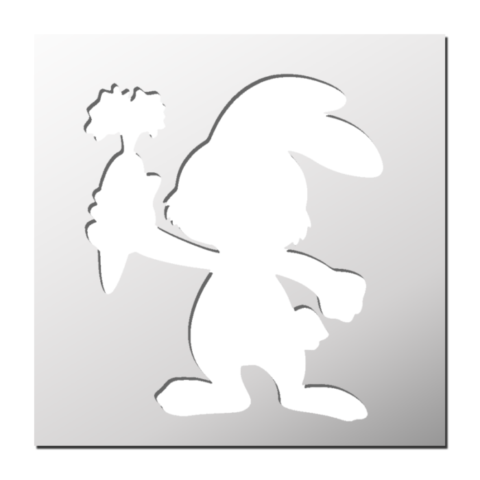 Pochoir Lapin avec carotte