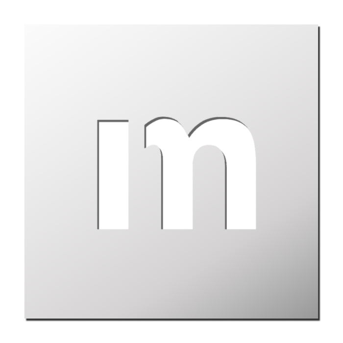 Pochoir lettre m minuscule