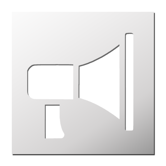 Pochoir Mégaphone