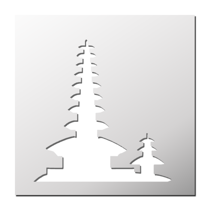 Pochoir Monument Asie