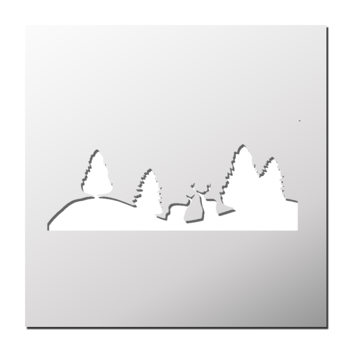 Pochoir Paysage Hiver