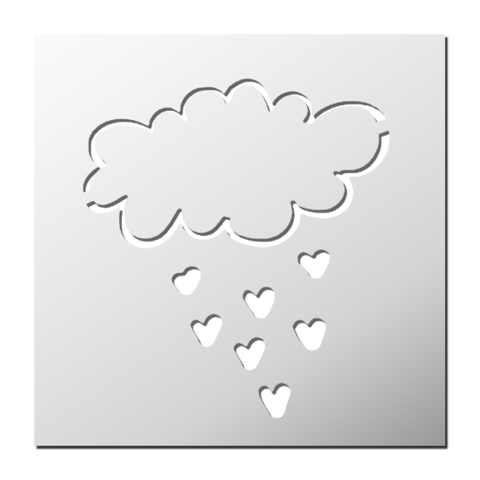 Pochoir Pluie de coeurs