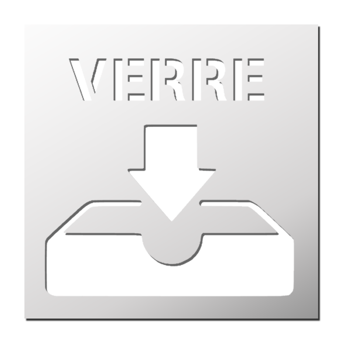 Pochoir Poubelle Verre