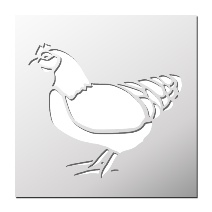 Pochoir Poule