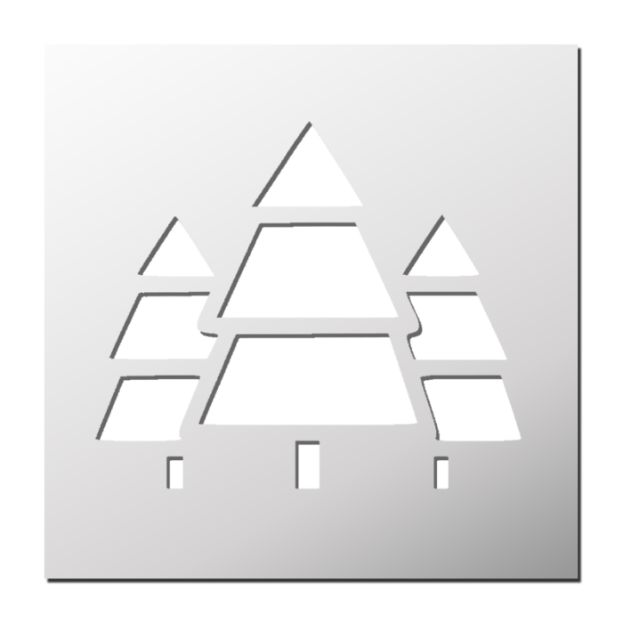 Pochoir Sapins
