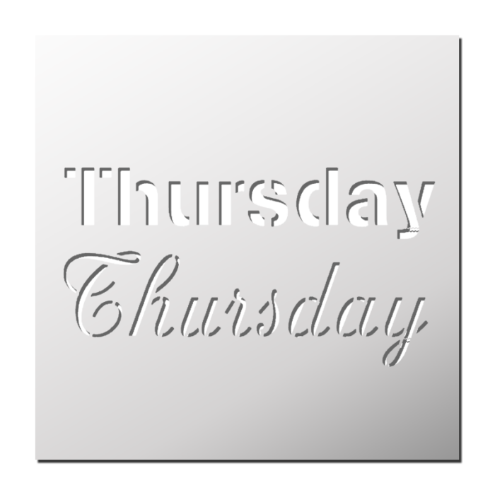 Pochoir Thursday