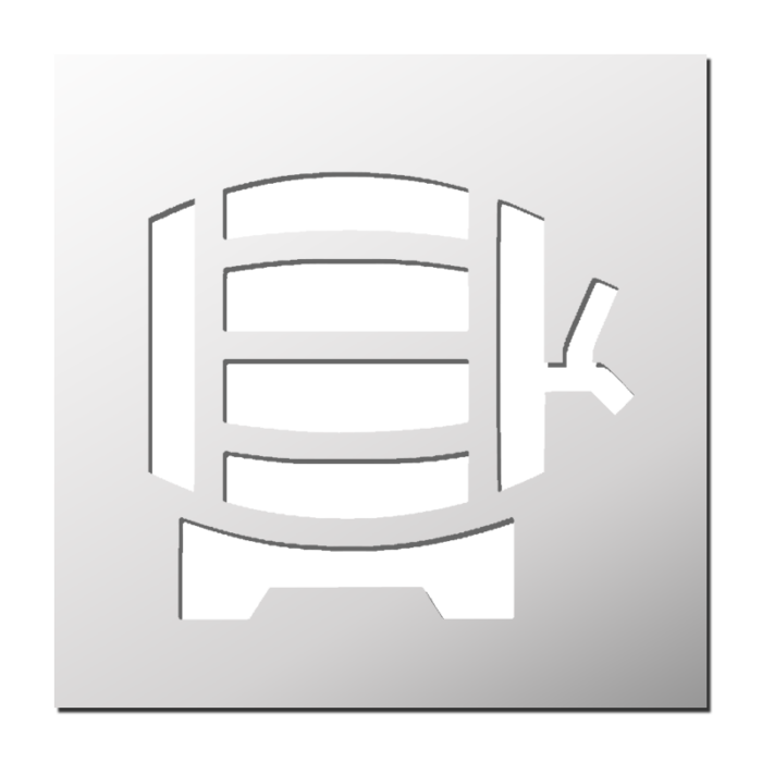 Pochoir Tonneau de Vin