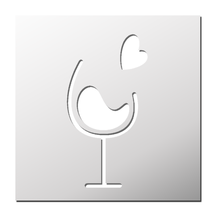 Pochoir Verre de Vin