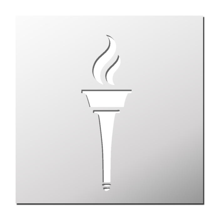 Pochoir Torche enflammée
