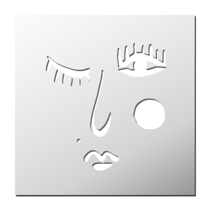 Pochoir Visage Abstrait