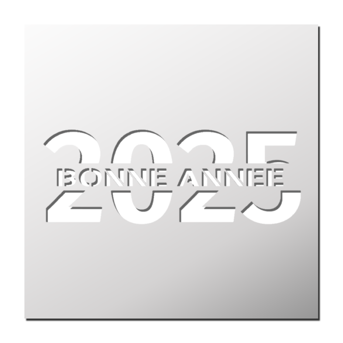Pochoir Bonne Année 2025