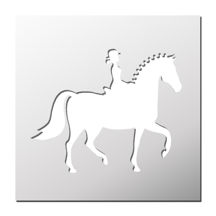 Pochoir Cavalière