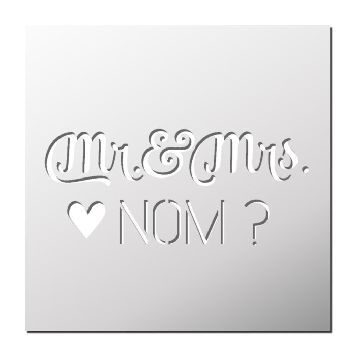 Pochoir Déco Mariage Mr & Mrs