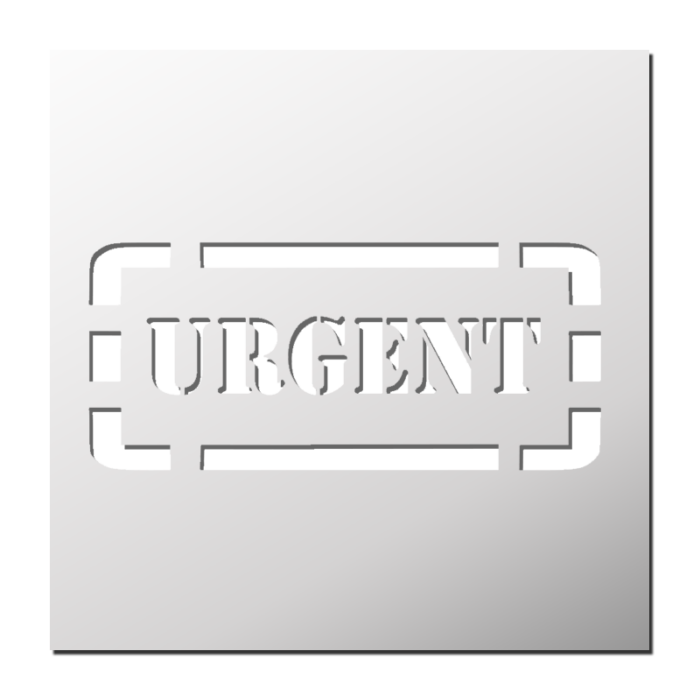 Pochoir Urgent