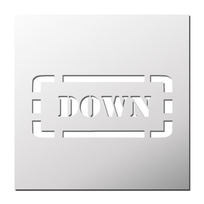 Pochoir DOWN