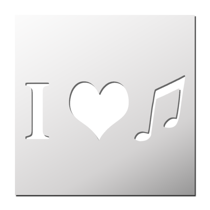 Pochoir J'aime la Musique