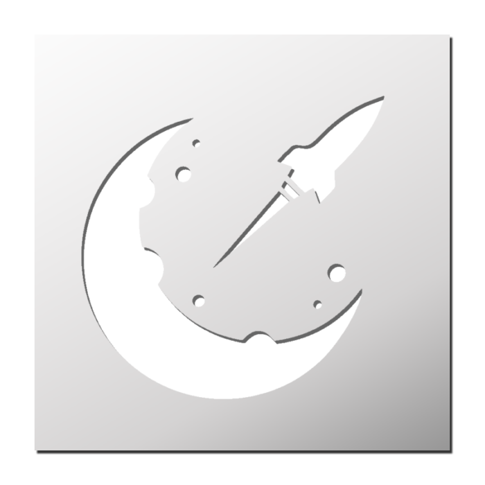Pochoir Fusée Lune