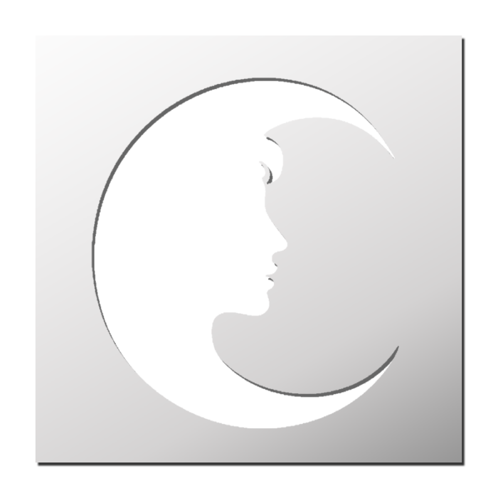 Pochoir Lune Visage