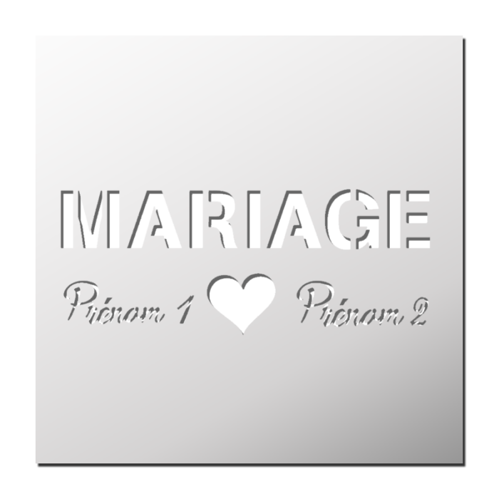 Pochoir Mariage Prénoms personnalisables