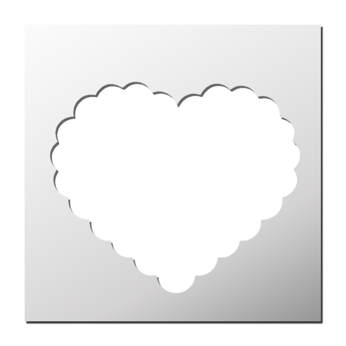 Pochoir Coeur festonné