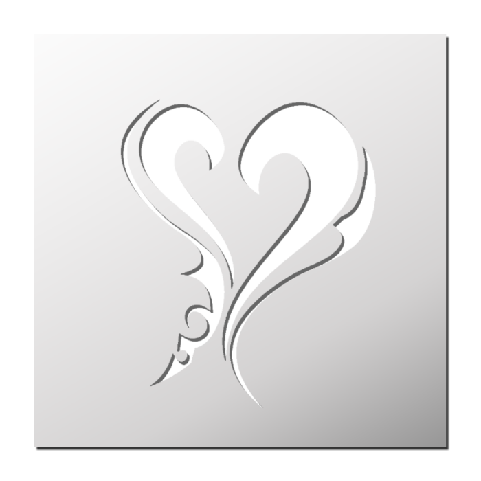 Pochoir Coeur Tribal