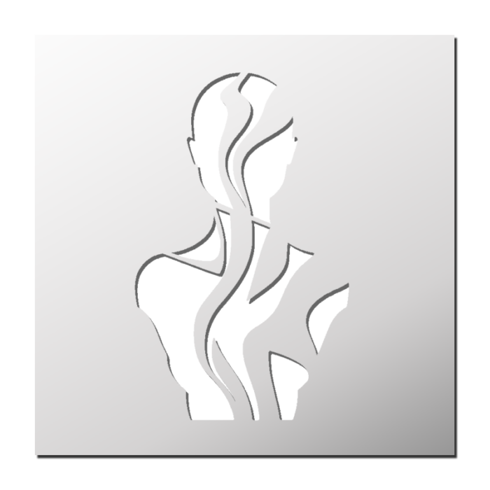 Pochoir Buste Abstrait