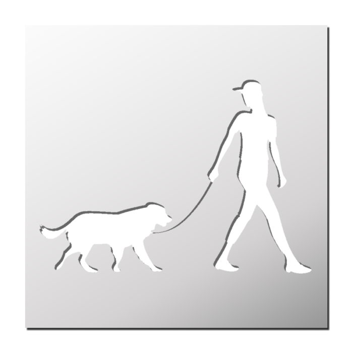 Pochoir Promenade Chien
