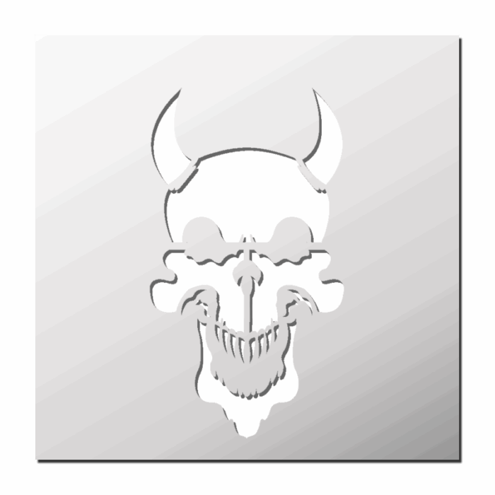 Pochoir Diable Tête de Mort