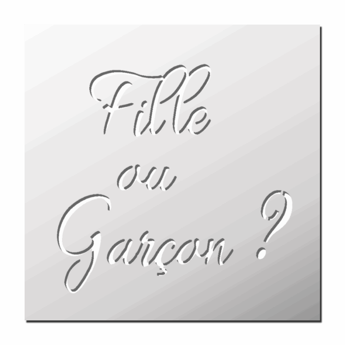 Pochoir Fille ou Garçon ?