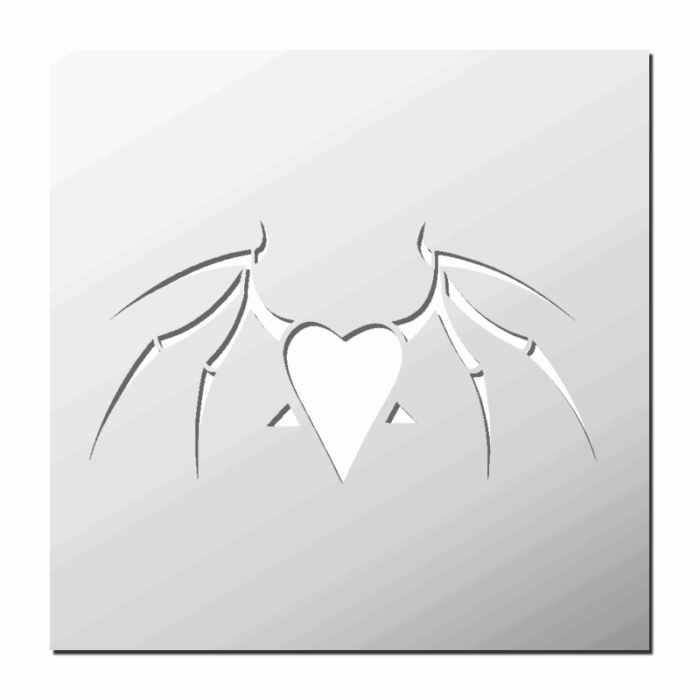 Pochoir Démon Coeur