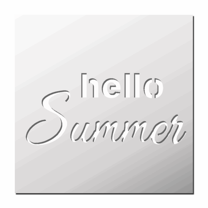 Pochoir Hello SUMMER