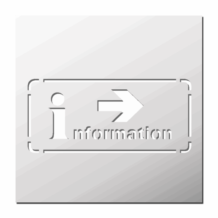 Pochoir Panneau Information